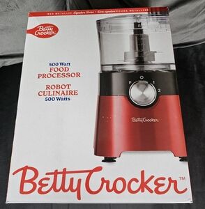 Betty Crocker 8-Cup/2.0 L Food Processor, 500 Watts